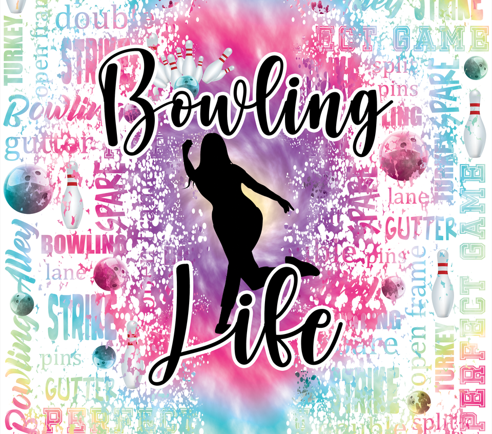 Bowling   girl bowling word art pink