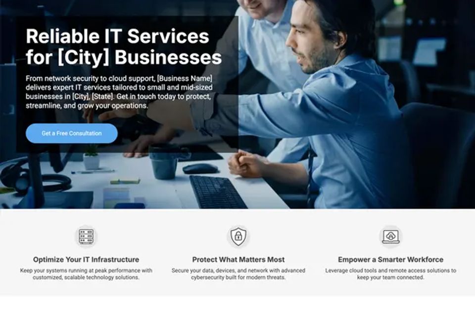 It services website design theme original