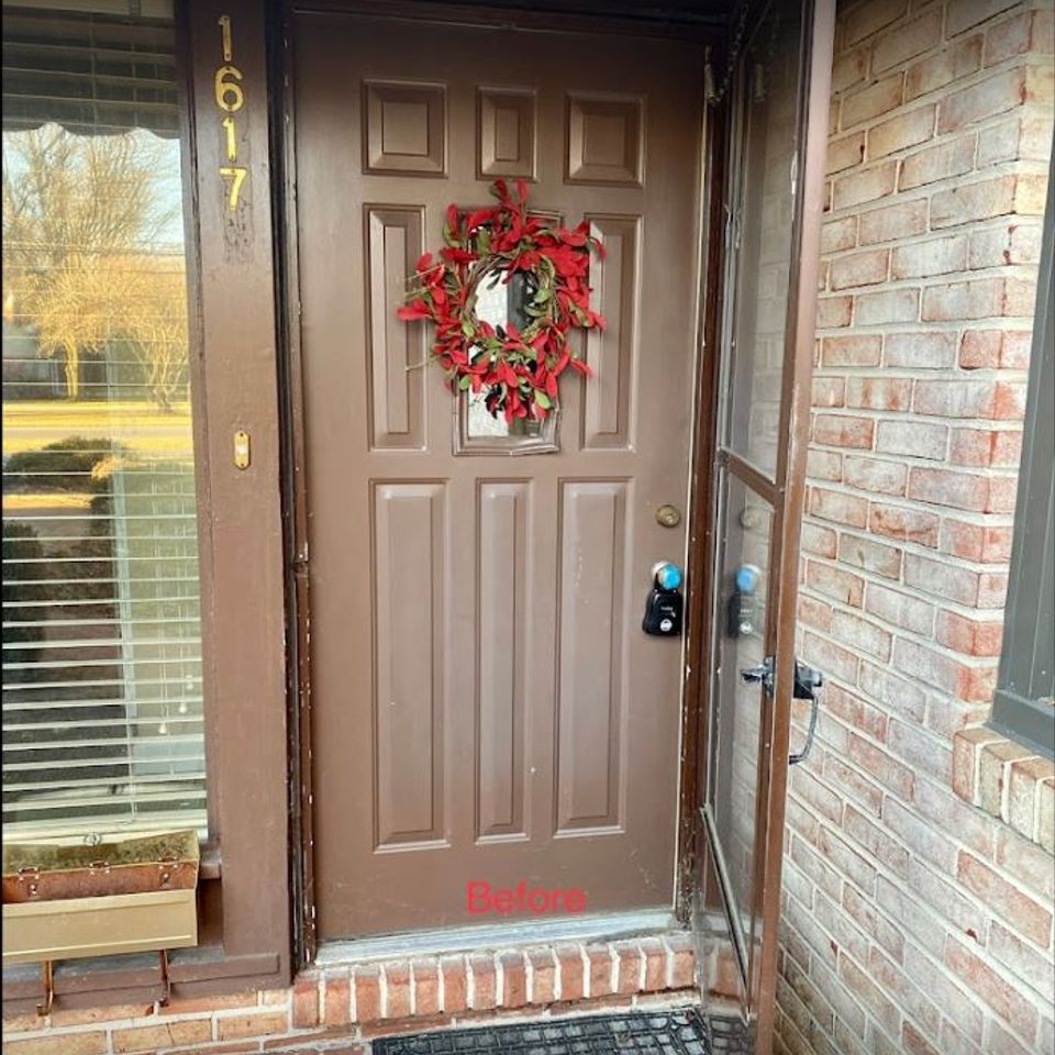 Exterior door installation before