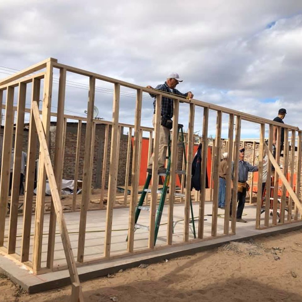 Walls going up