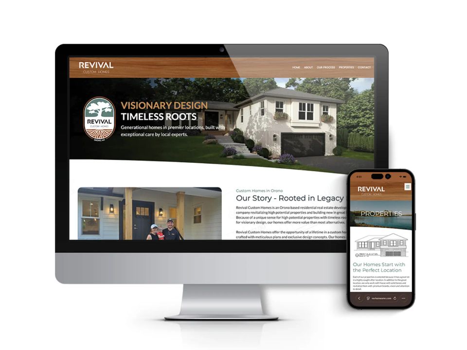 Revival Custom Homes Website