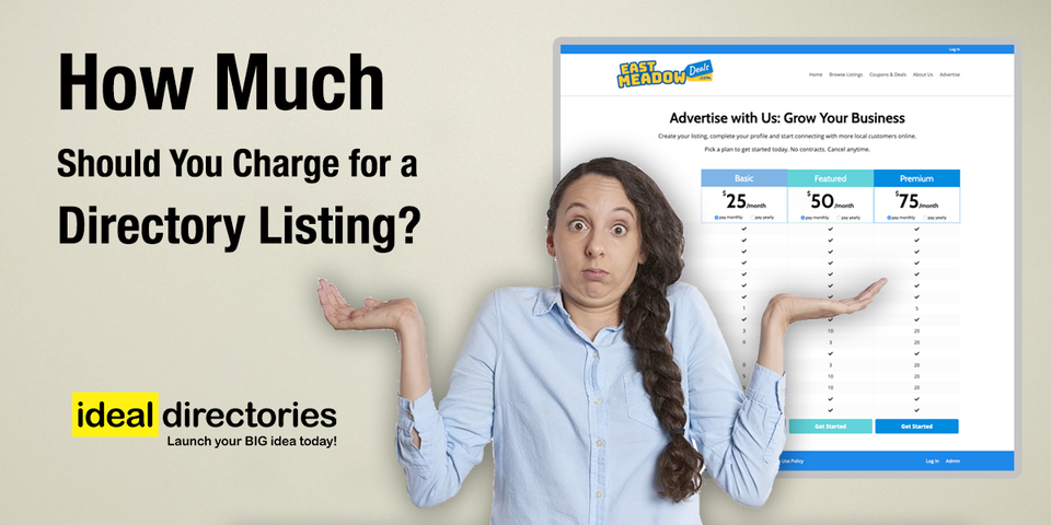 How much should you charge for a directory listing 3