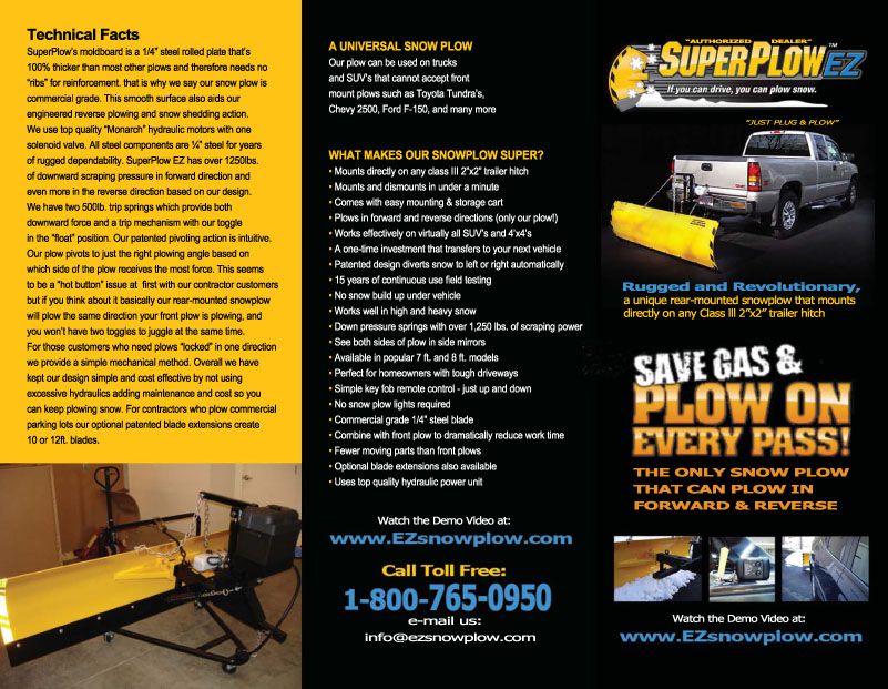 Superplow ez brochure outside copy