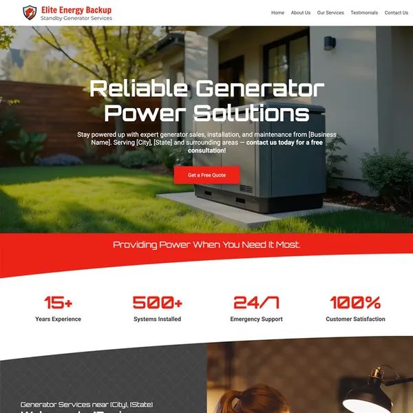 Generators website design theme original