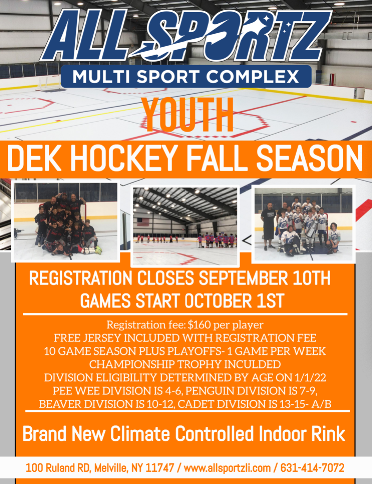 Youth Division - Dek Hockey Fall Season - AllSportz