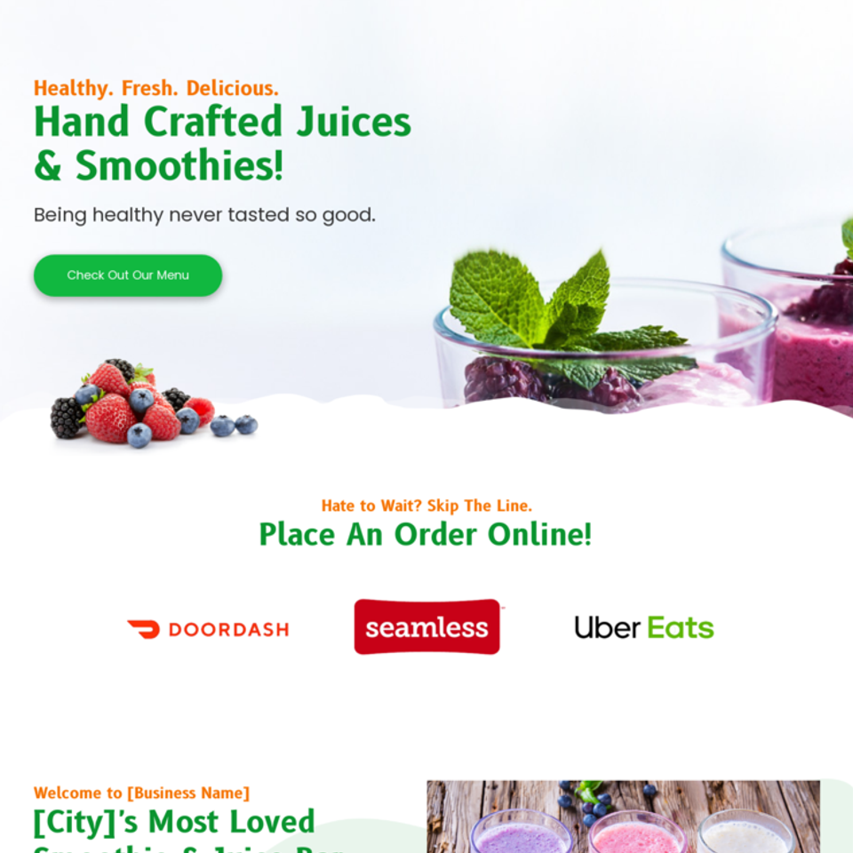 Juice smoothie bar