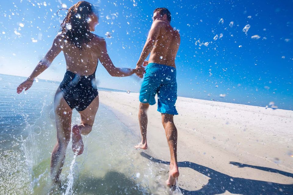 Running on beach