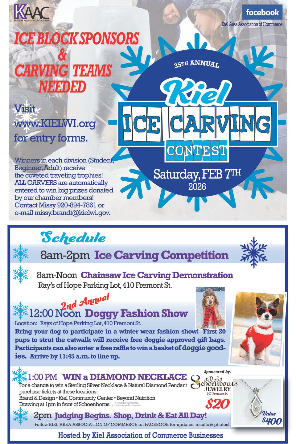2026 kiel ice carving poster