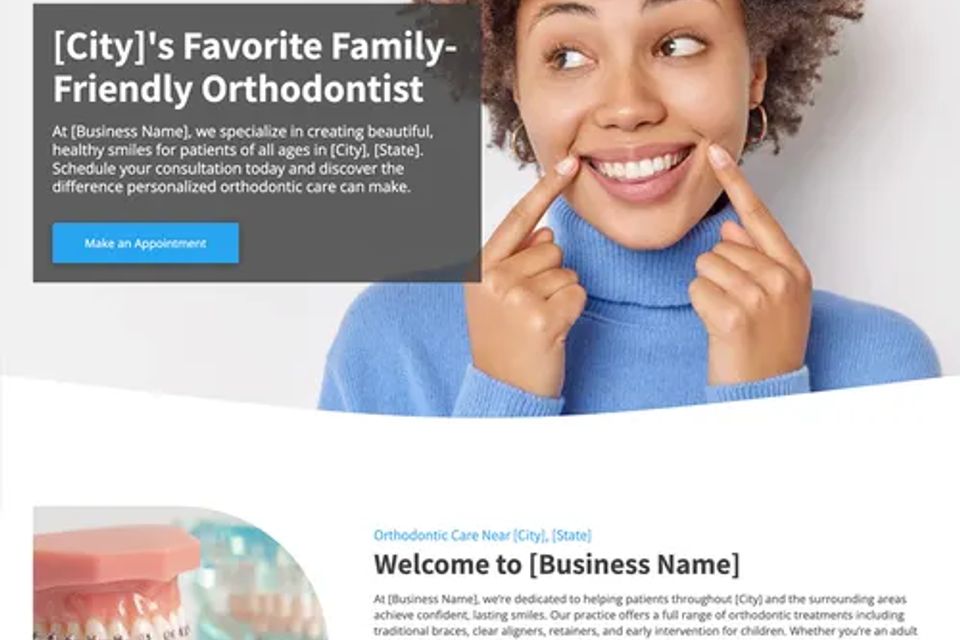 Orthodontist website design theme original