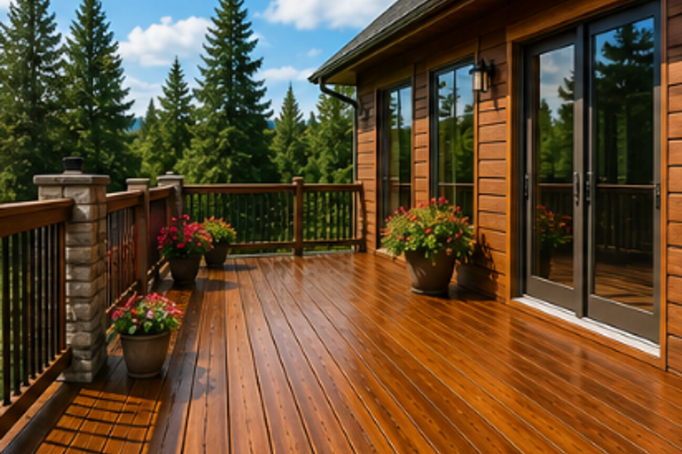 Wood staining   sealing