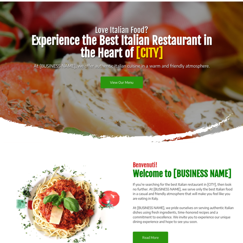 Italian food resturant