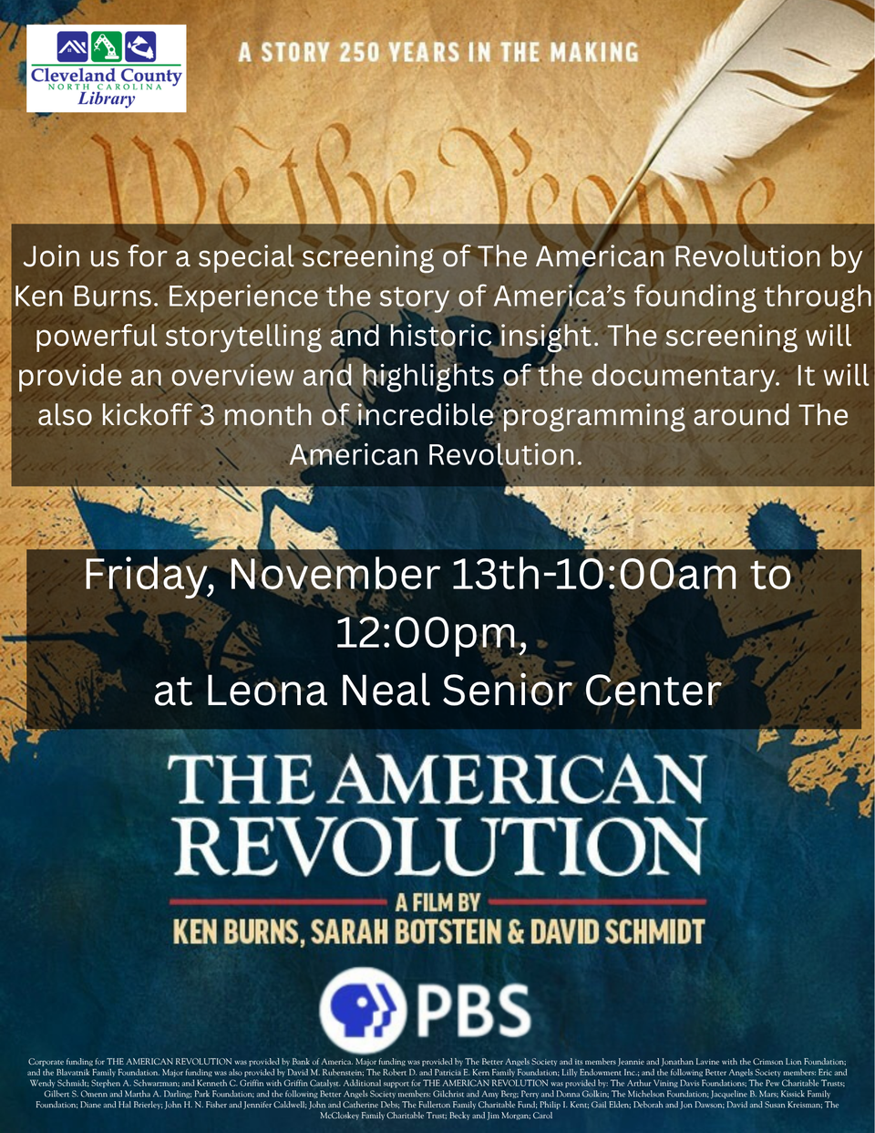Neal center screening flyer