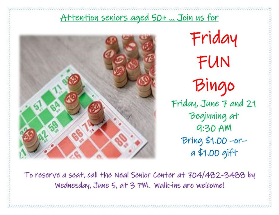 June friday fun bingo
