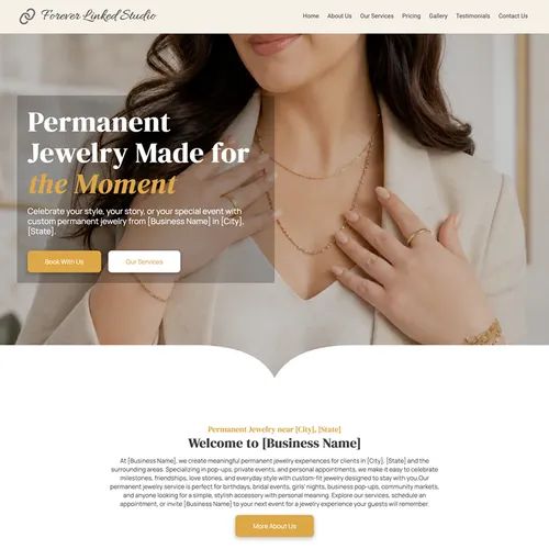 Permanent jewelry website design theme original