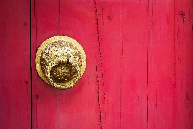Door handle chinese dragon