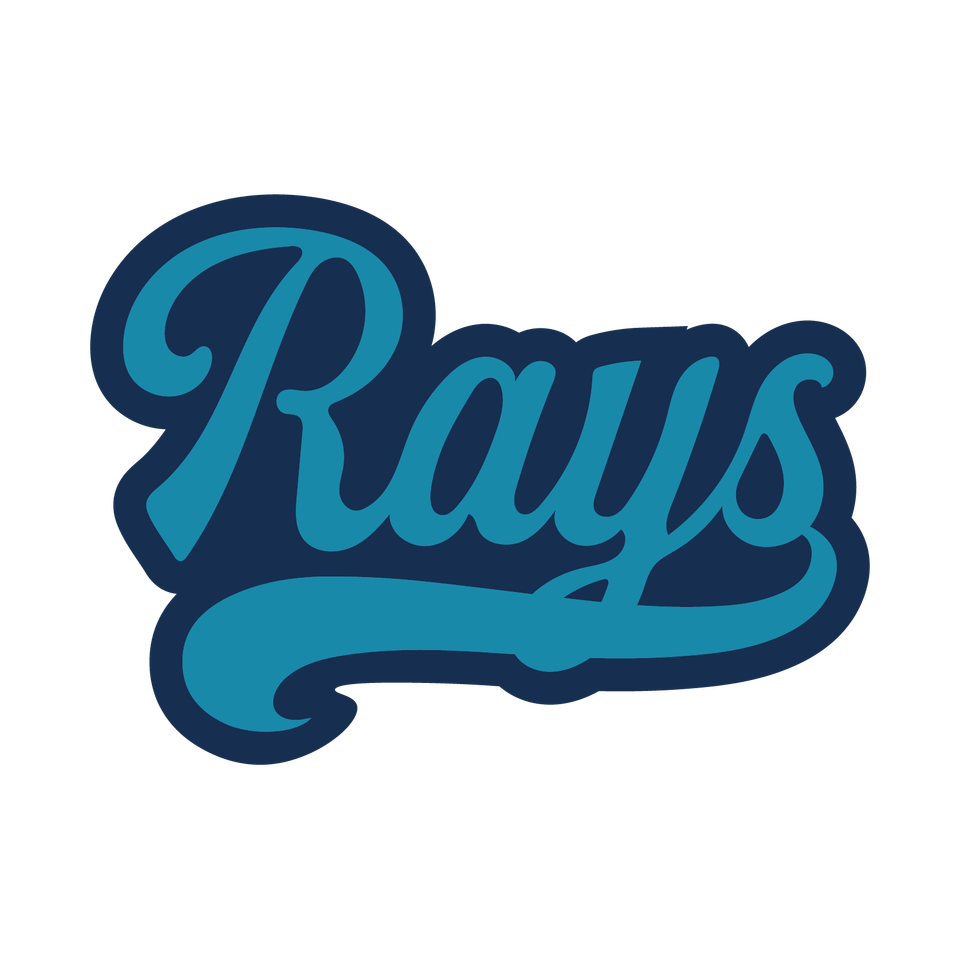 Sports   baseball rays name in two colors