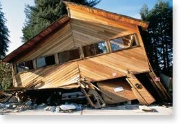 Loma prieta collapsed house