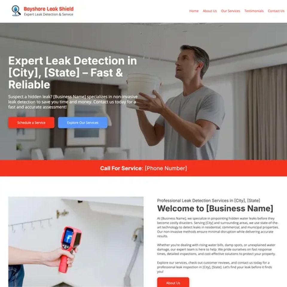 Awf leak detection website design theme original