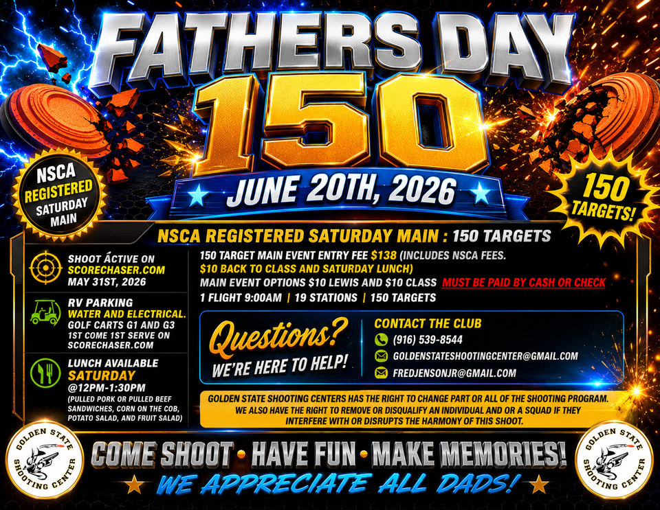 fathers day nsca clay shoot golden state shooting center