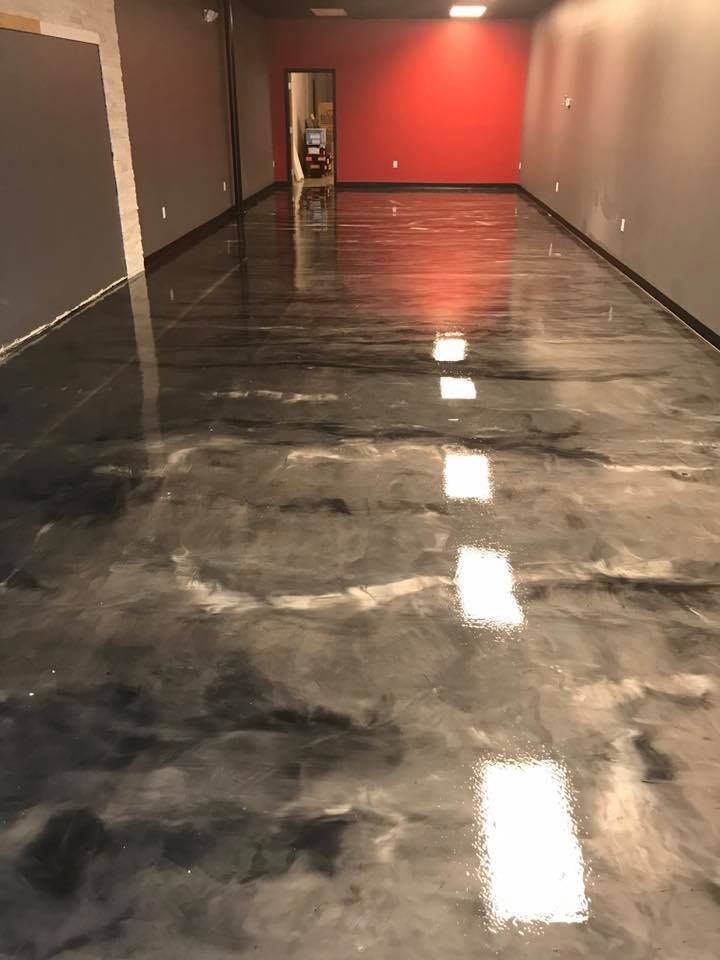 Metallic marble stains