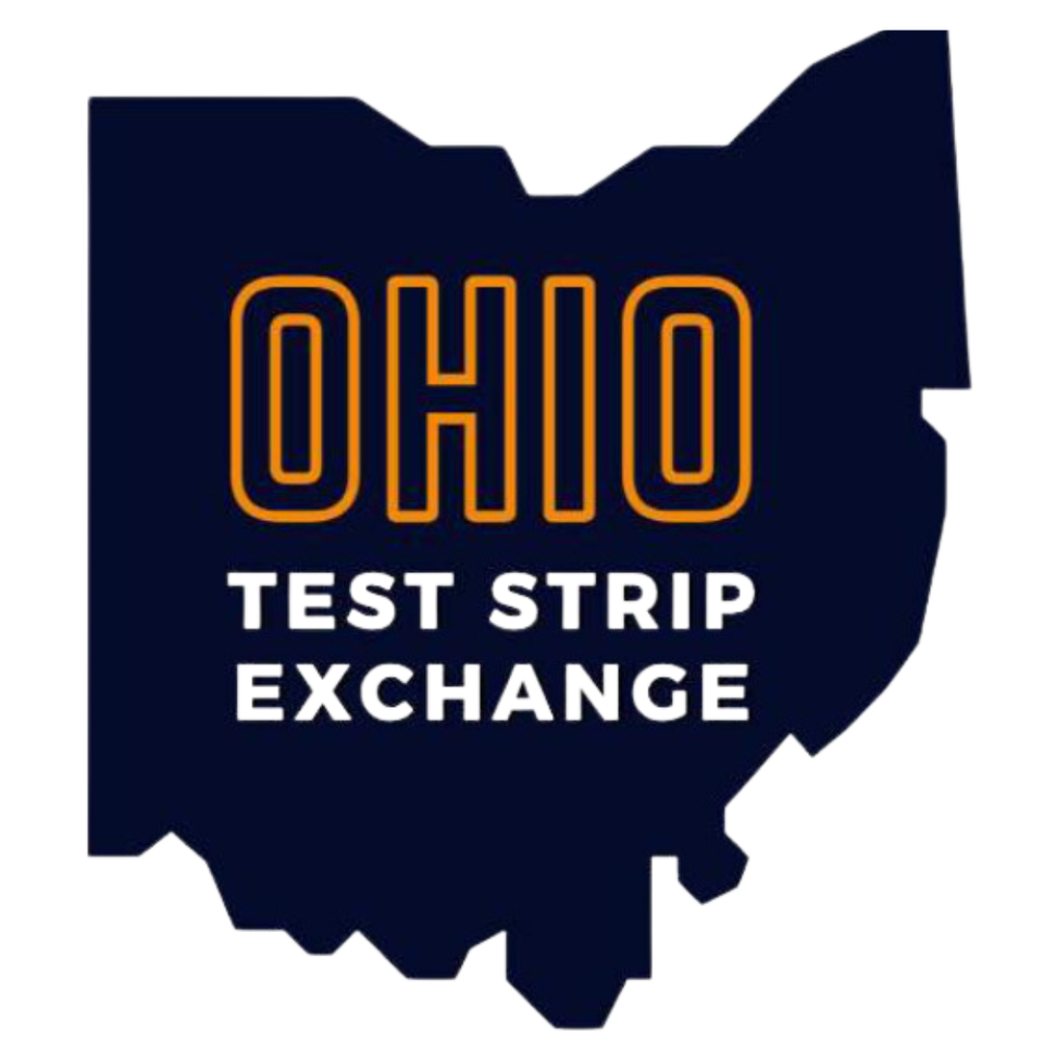Ohio Test Strip Exchange logo displayed within the outline of the state of Ohio.