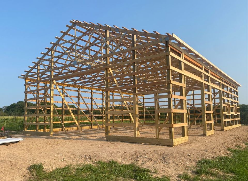 Barn building construction double h construction
