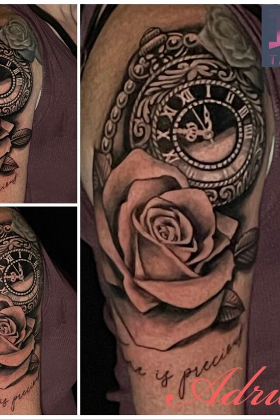 Adrian decorative clock rose