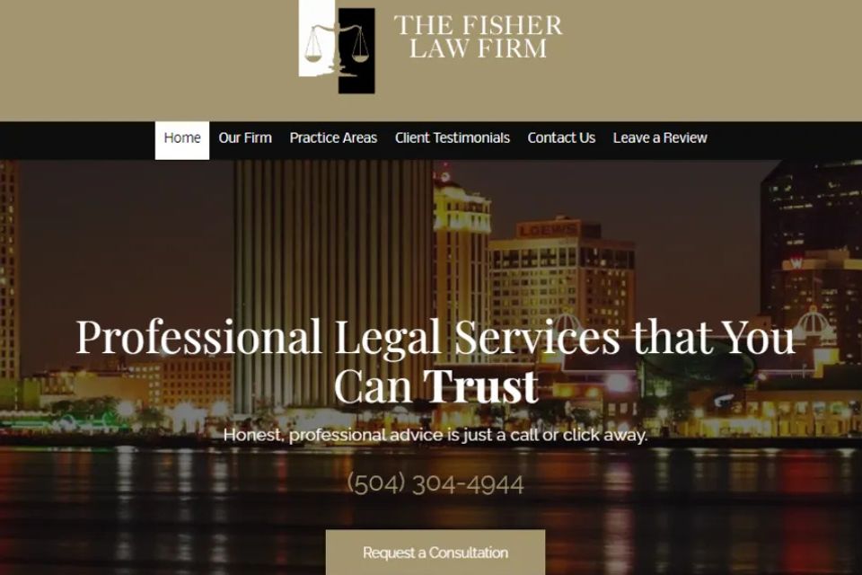 The Fisher Law Firm Website
