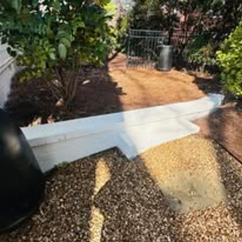 After outdoor brick steps