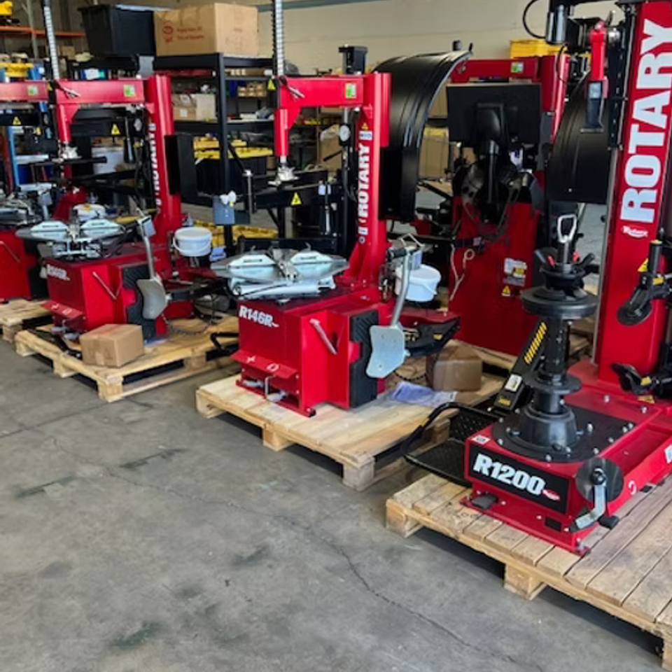 Rotary wheel service stack in the shop jpg