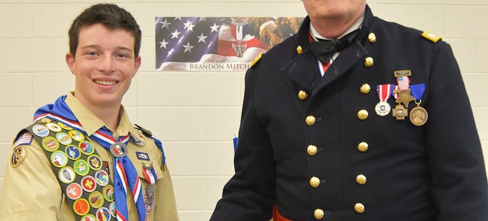 John schneider, sr. with eagle scout brandon botyos