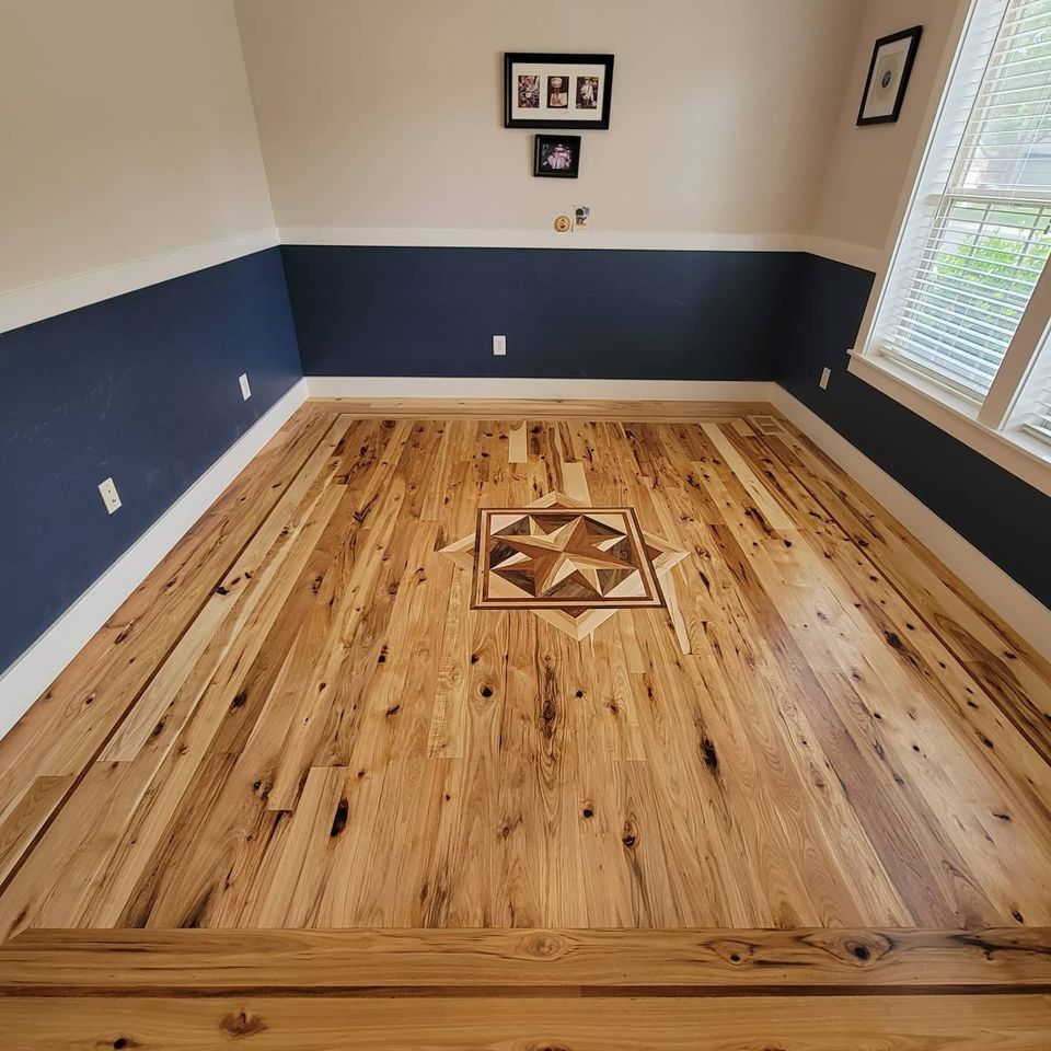 Beautiful hardwood medallion wood floor boise id