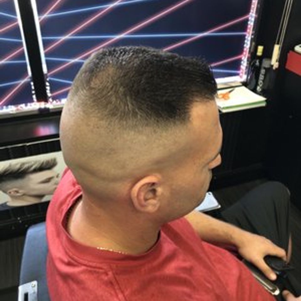 Sal and gabis barbershop gentleman in chair