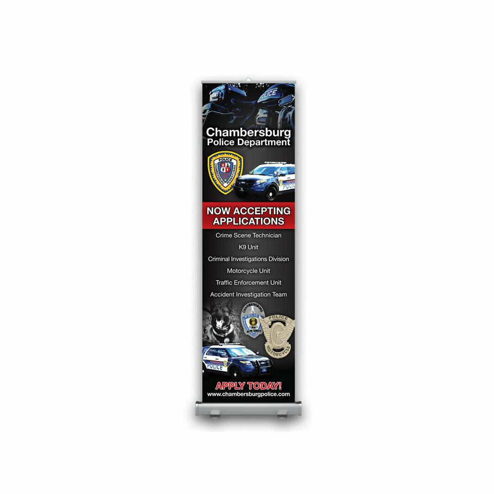 Chambersburg boro police roll up banner stand