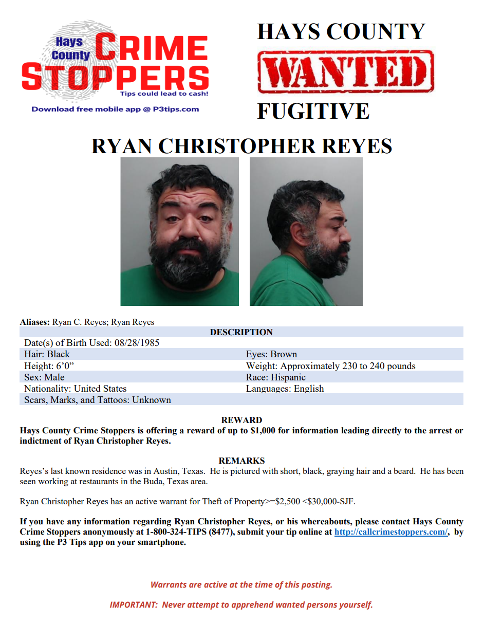 Reyes wanted poster 