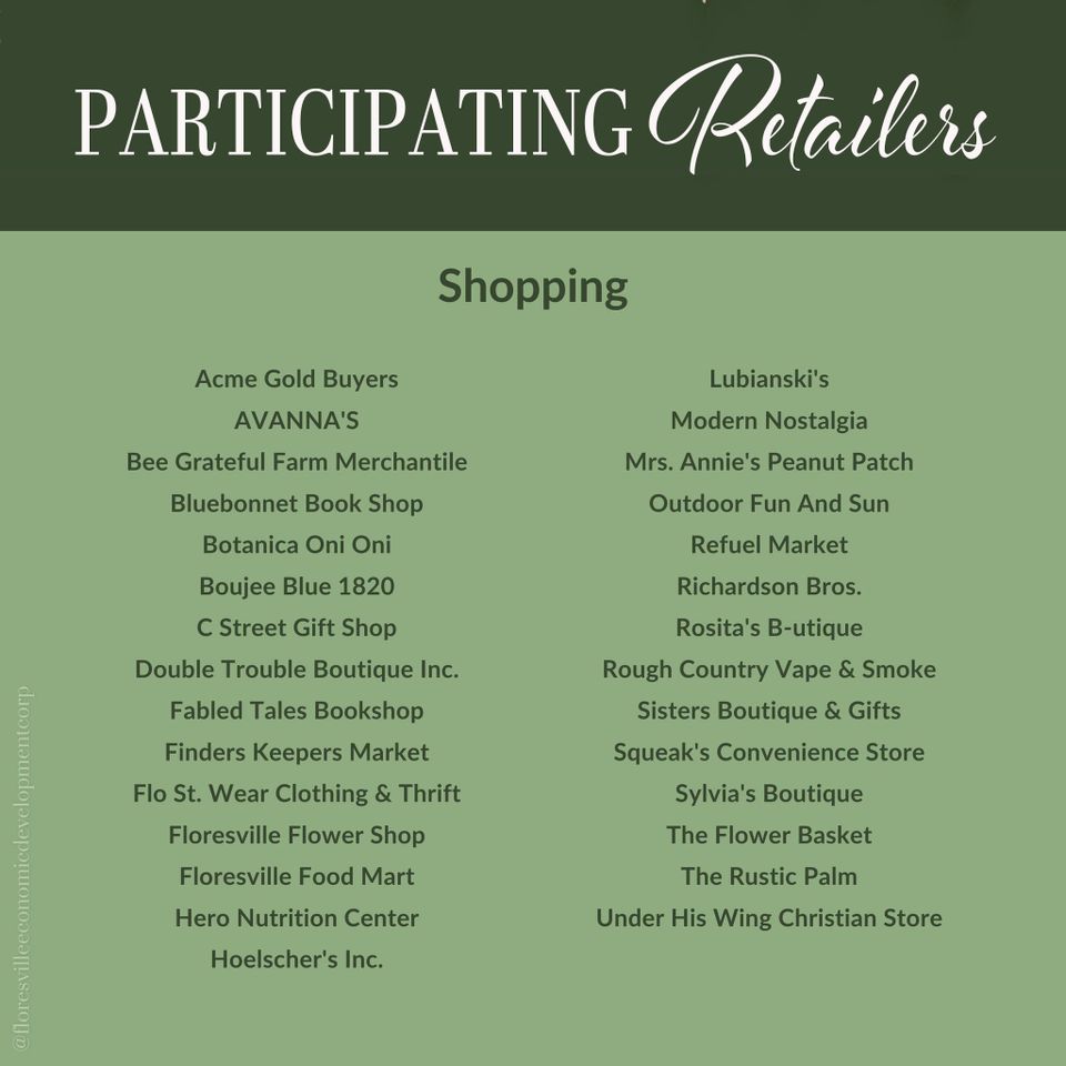 2participating retailers shopping