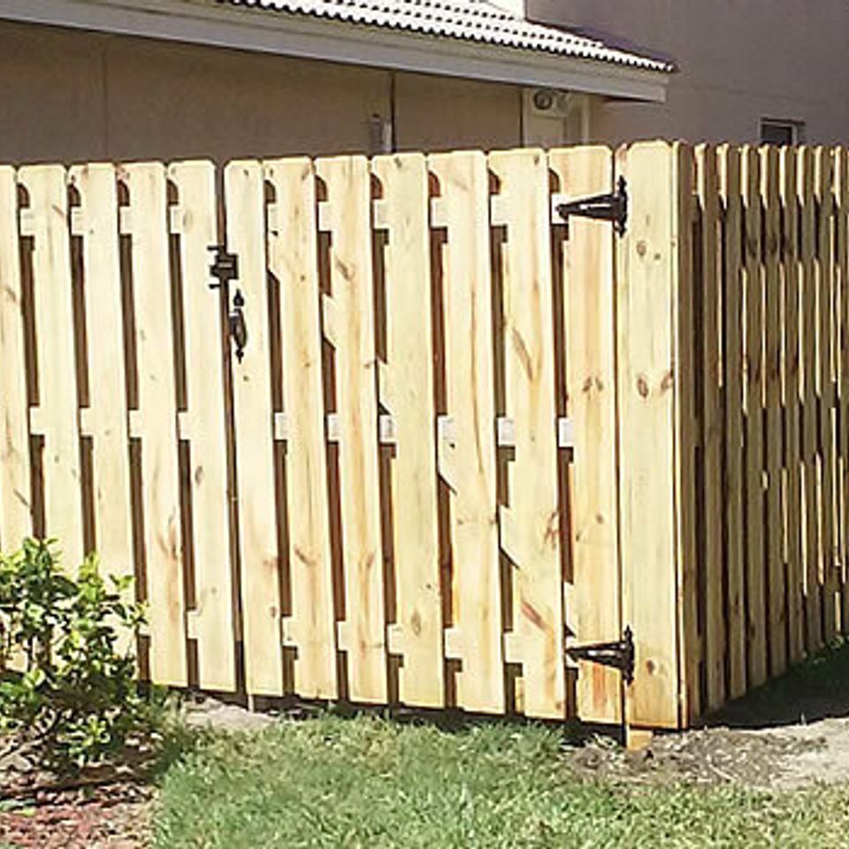 Privacy wood fence
