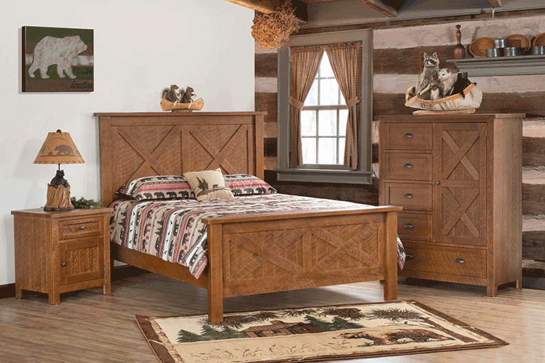 Trf timber lake rustic bedroom roomshot
