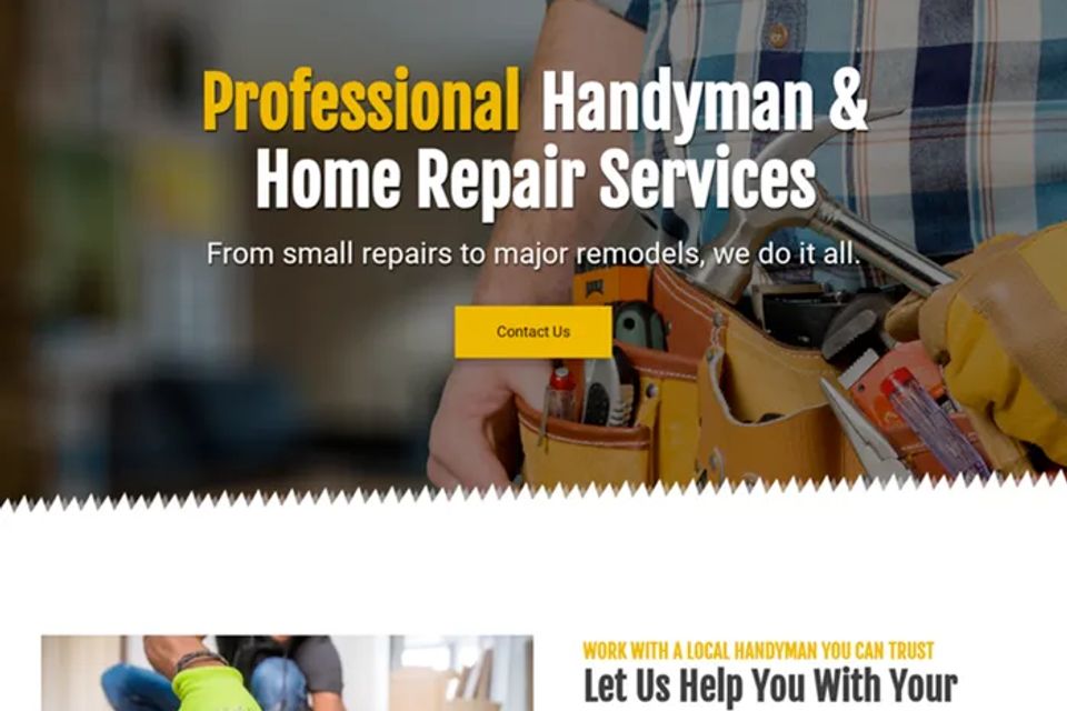 Best handyman website design template original