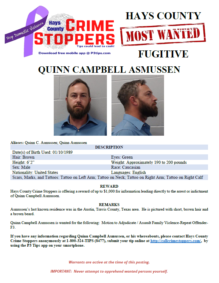 Asmussen most wanted poster