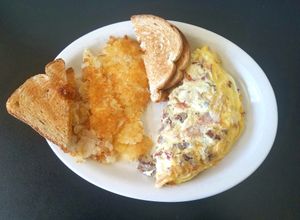 Meat lovers omlet