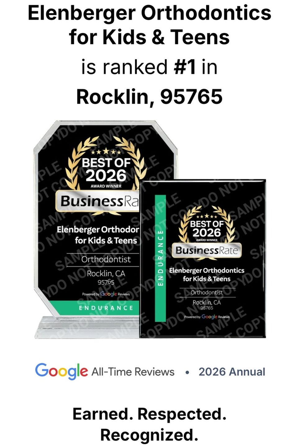 Best Orthodontist for Kids and Teens in Rocklin CA 2026 award Elenberger Orthodontics