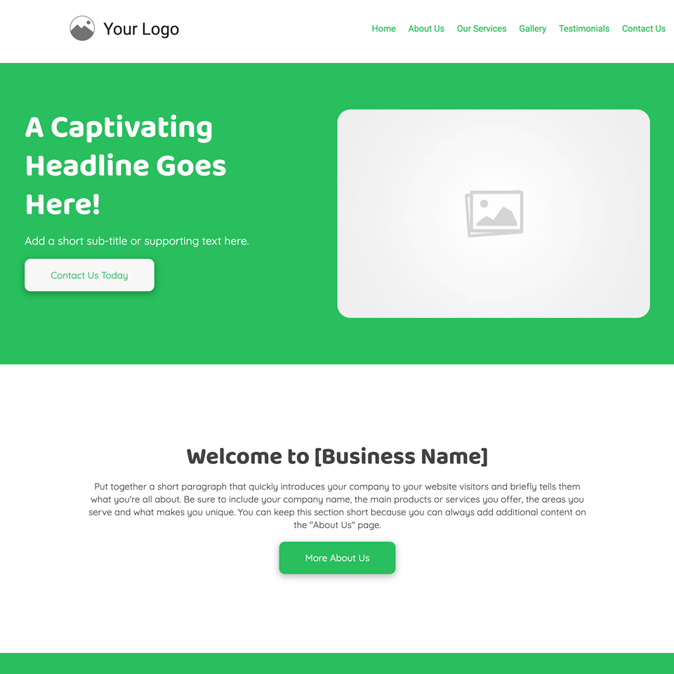 Blank canvas zen website design theme