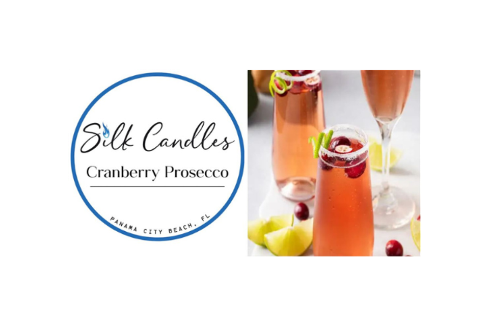Cranberry prosecco silk candles