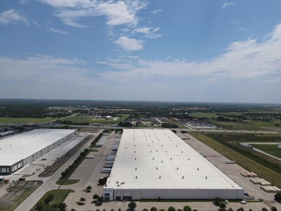 Drone photo of commercial building