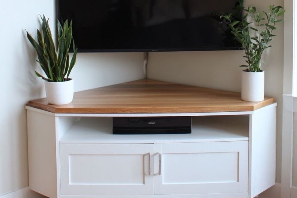 Hand  crafted by frank's custom furniture triangle t.v cabinet