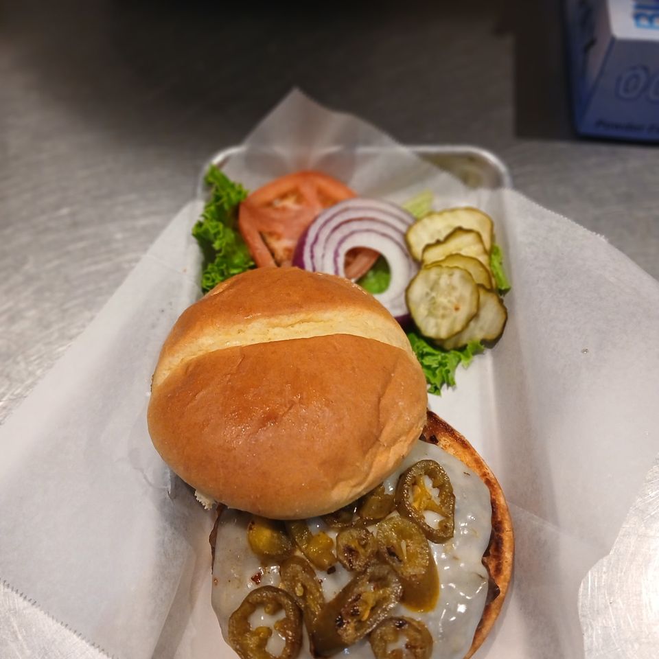 Jalapeno cheese burger