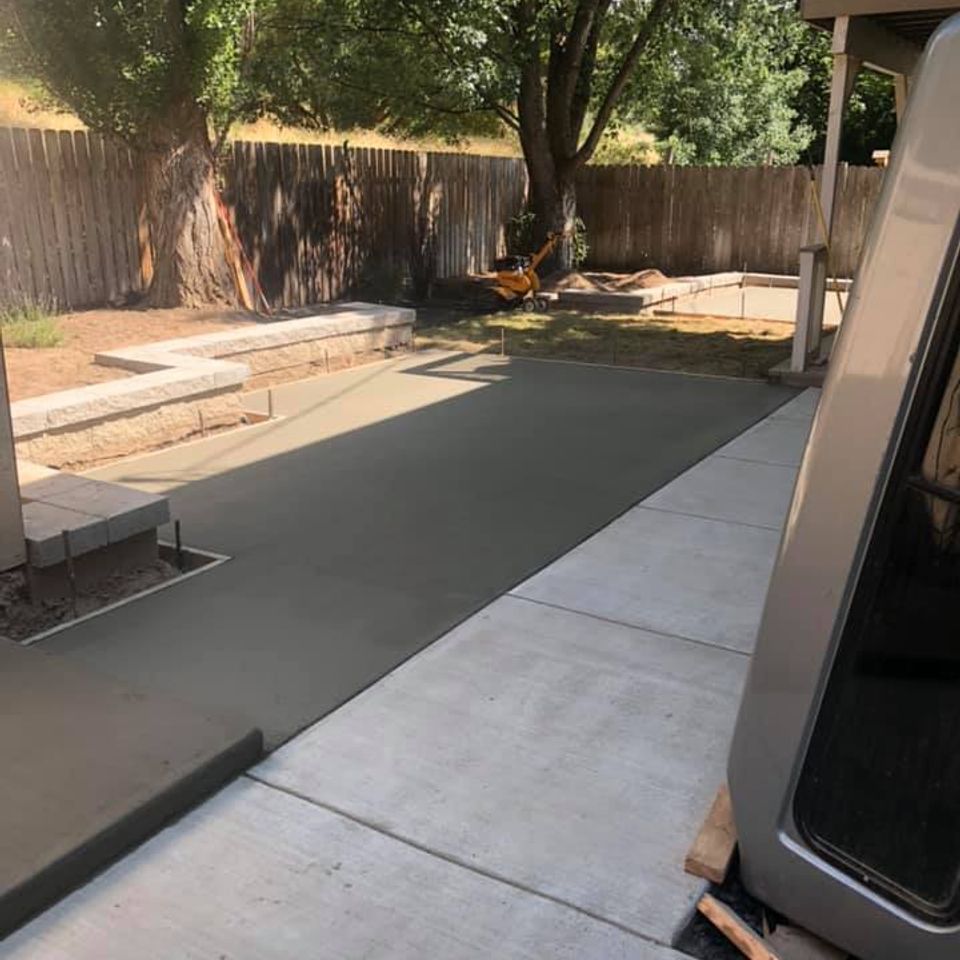 Concrete patio construction in Kuna Idaho