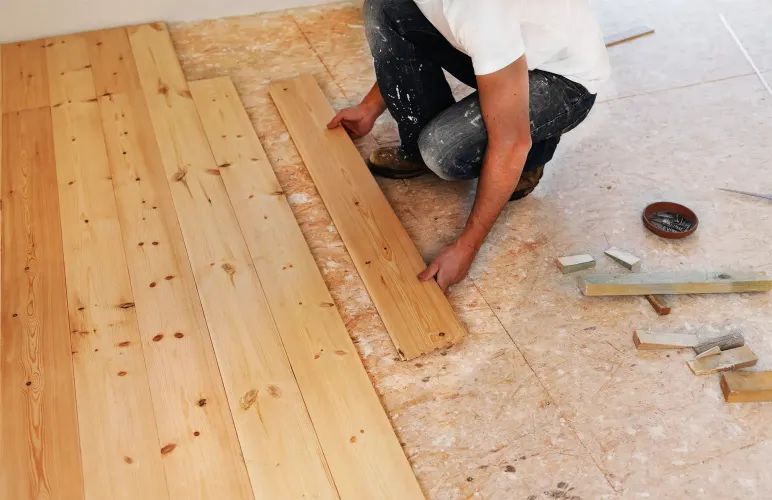 Install wood floor