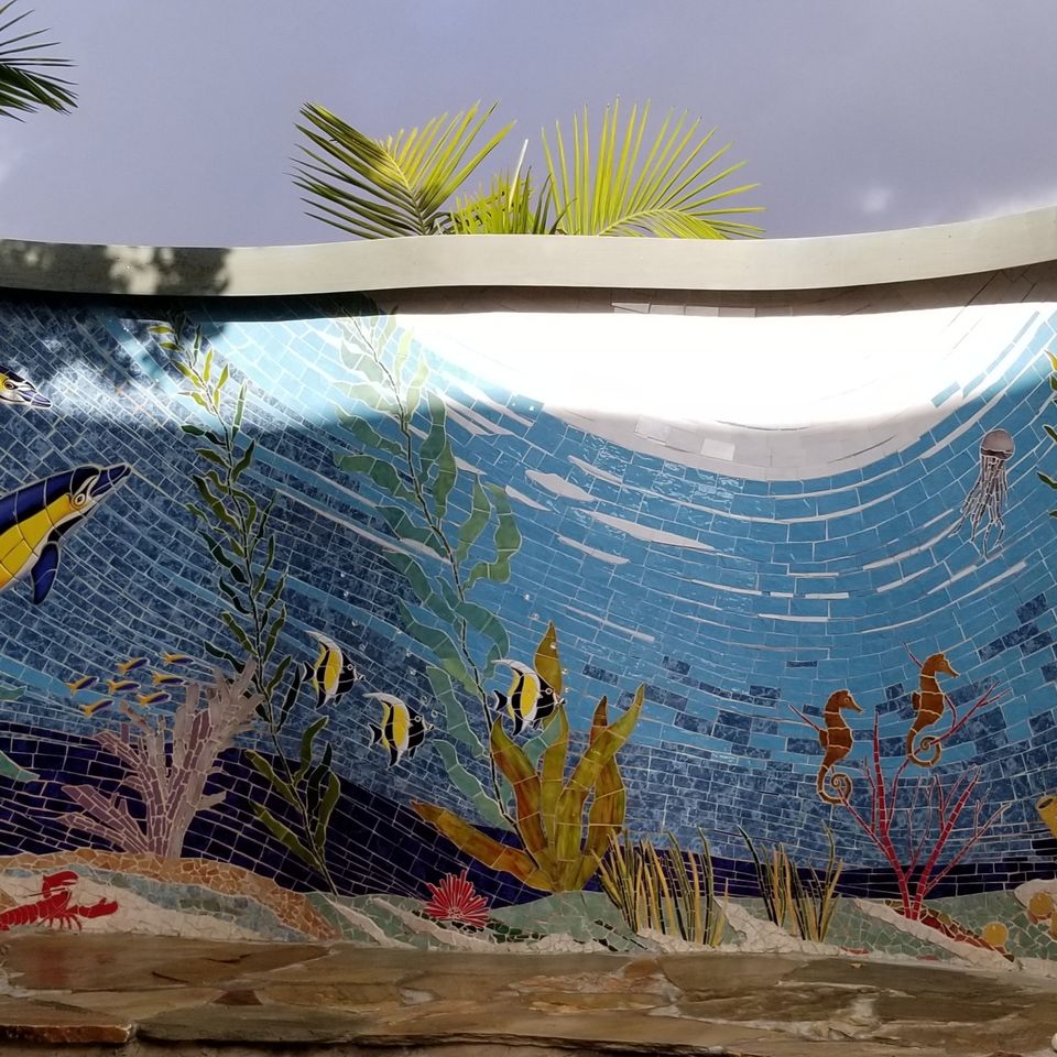 Outdoors Underwater Scene - Mosaic (7'x14')